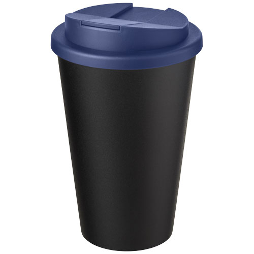 Gobelet recyclé personnalisé 350 ml Americano® Eco Bleu / Noir